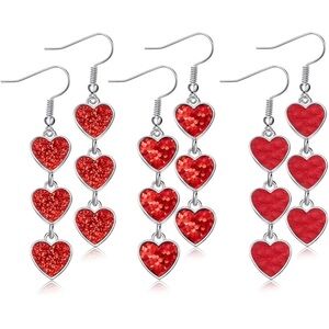 Heart Dangle Earrings NWT